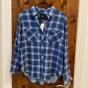 Rails Blue plaid lightweight button down